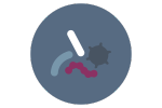 Ícone de Interações do microbioma intestinal